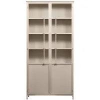 Exhibit XL 2-deurs vitrinekast metaal zand