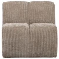 WOOOD Mojo eetbankje 84 cm met rugleuning ribstof donkerzand