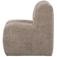 WOOOD Mojo eetbankje 84 cm met rugleuning ribstof donkerzand