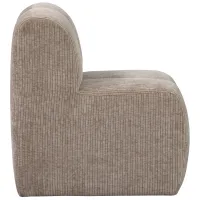 WOOOD Mojo eetbankje 84 cm met rugleuning ribstof donkerzand