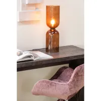 WOOOD Eliva eetkamerstoel structure velvet paars - set van 2