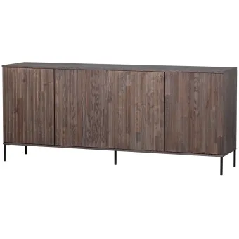 WOOOD New Gravure Dressoir 200 cm Essen Fineer Espresso [FSC]