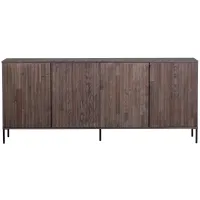 WOOOD New Gravure Dressoir 200 cm Essen Fineer Espresso [FSC]