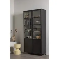 WOOOD Exhibit XL 2-deurs vitrinekast metaal zwart