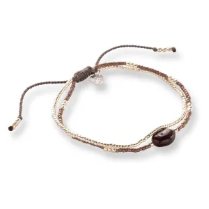 Feeling Granaat armband silver colored