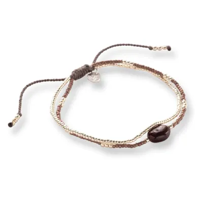 Feeling Granaat armband silver colored