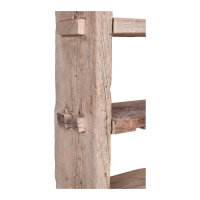 Natuurlijke onbehandelde houten wandkast 110 x 40 x 220 cm