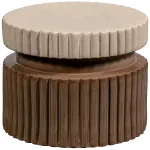 Geer decoratieve bijzettafel keramiek tan 38xø48 cm