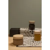 Geer decoratieve bijzettafel keramiek tan 38xø48 cm