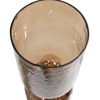 Gigi tafellamp gehamerd glas 51xØ15 cm bruin WOOOD