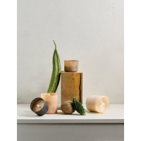 Uyuni Glass Candle Sandstone 9,2x10,2 cm