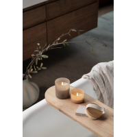 Uyuni Glass Candle Beige 9,2x10,2 cm