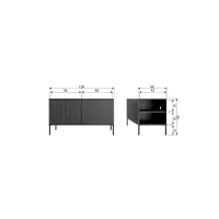 WOOOD New Gravure TV Meubel 100 cm eiken blanke lak 