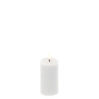 Uyuni Led Grooved Pillar Candle 5,8 x 10 cm