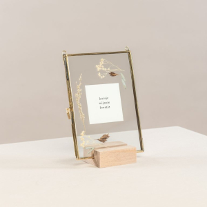 Lijst met droogbloemen Huisje Wijntje Feestje Ik Pak je In