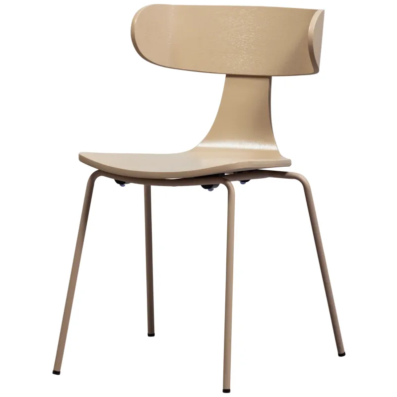 Form houten stoel metalen poot zand WOOOD