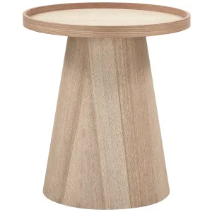 Maud bijzettafel conisch hout naturel 50xø45 cm