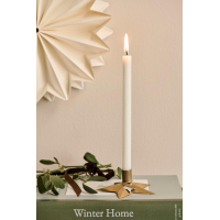 Conische kaars wit Ø:1.3 H:20 Nordic Swan