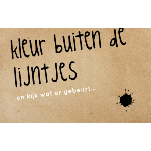Wenskaart Kleur buiten de lijntjes