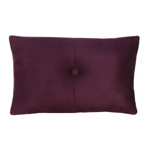 Kussen suéde knoop aubergine 55x37cm