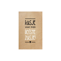 Wenskaart Kusje voor mijn liefste zusje!