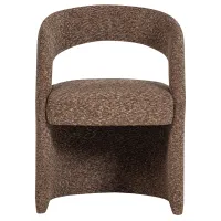 WOOOD Lanor Eetkamerstoel Grove Bouclé Bruin