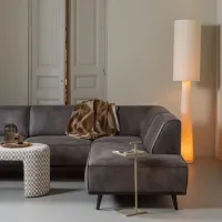 WOOOD Loft Vloerlamp XL Metaal/Bouclé Naturel 187xØ35 cm