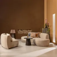 WOOOD Maan Salontafel MDF Donkerbruin 40xØ80 cm