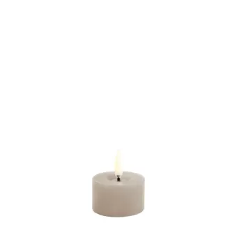 Uyuni LED Pillar Melted Candle, sandstone,smooth, 5x2,8 cm