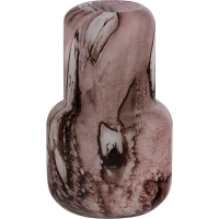 Monika handgevormde vaas glas bruin WOOOD