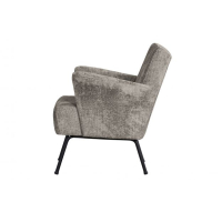 Fauteuil grof geweven stof taupe