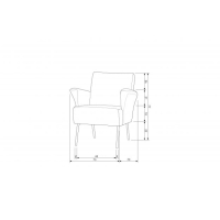 Fauteuil grof geweven stof taupe