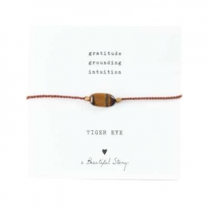 Edelsteen Kaart Tijgeroog goud armband