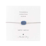 Edelsteen Kaart Lapis Lazuli zilver armband