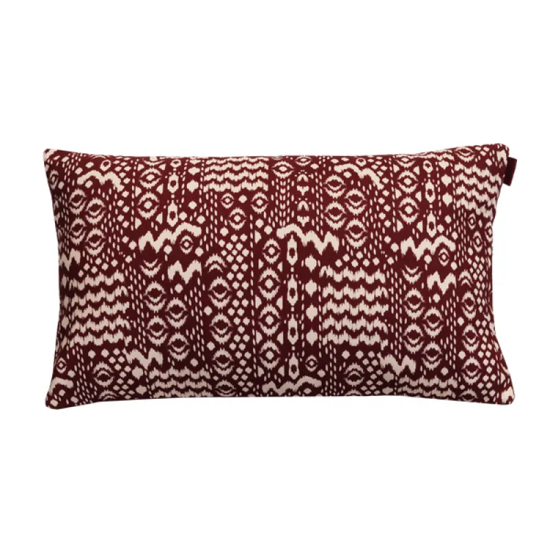 Kussen Bohemian Bordeaux Ecru 57x35 cm Thuis met Moon