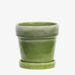  Groene bloempot met schotel – Madam Stoltz