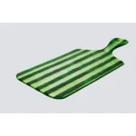 Glazen borrelplank groene strepen 45 x 23 cm