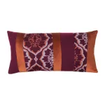 Kussen jacquard streep wine brick 64x35cm Thuis met Moon