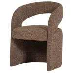 WOOOD Lanor Eetkamerstoel Grove Bouclé Bruin