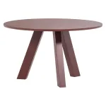 WOOOD Rhonda eettafel  Ø129 cm eiken bordeauxrood