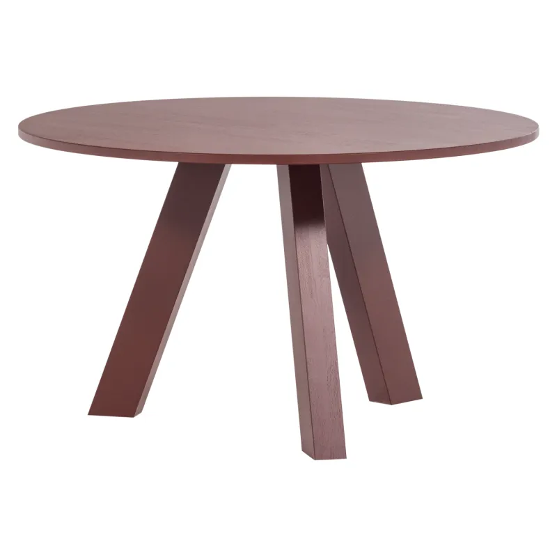 WOOOD Rhonda eettafel  Ø129 cm eiken bordeauxrood