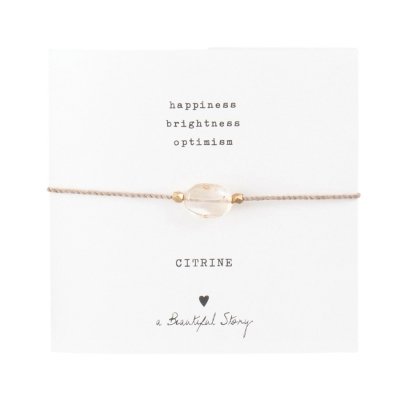 Edelsteen Kaart Citrien goud armband