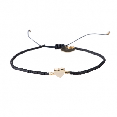 Heart black gold armband meet coco