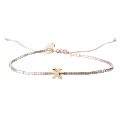 kiss silk gold armband