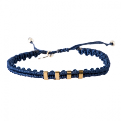 Scottie blue gold armband