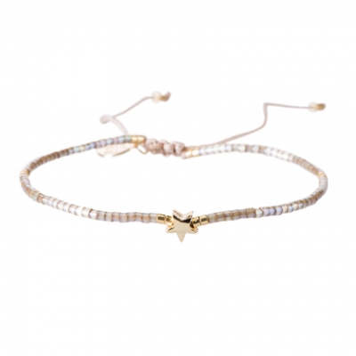 Star silk gold armband
