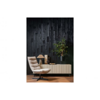 Draaifauteuil bouclé taupe melange