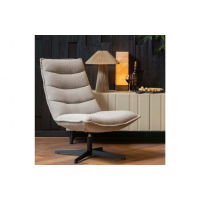 Draaifauteuil bouclé taupe melange