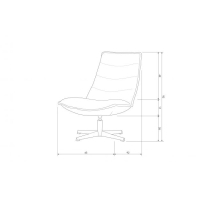 Draaifauteuil bouclé taupe melange