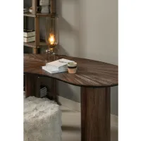 OLVEN Poef Hoog Fluffy Stof Naturel WOOOD